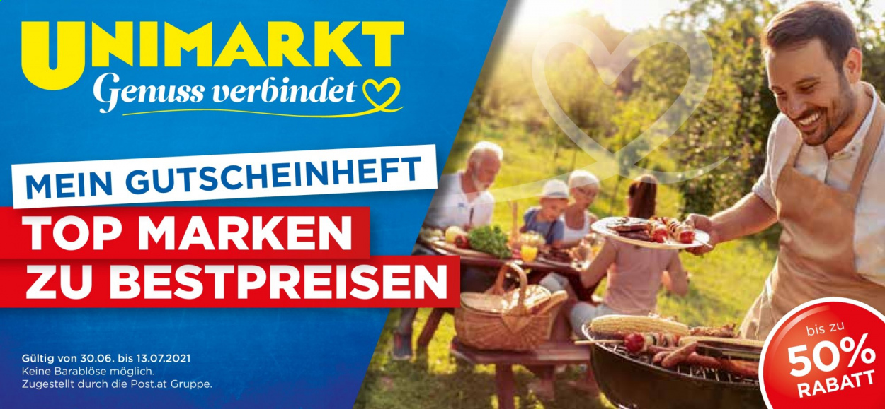 Angebote UNIMARKT - 30.6.2021 - 13.7.2021. Seite 1