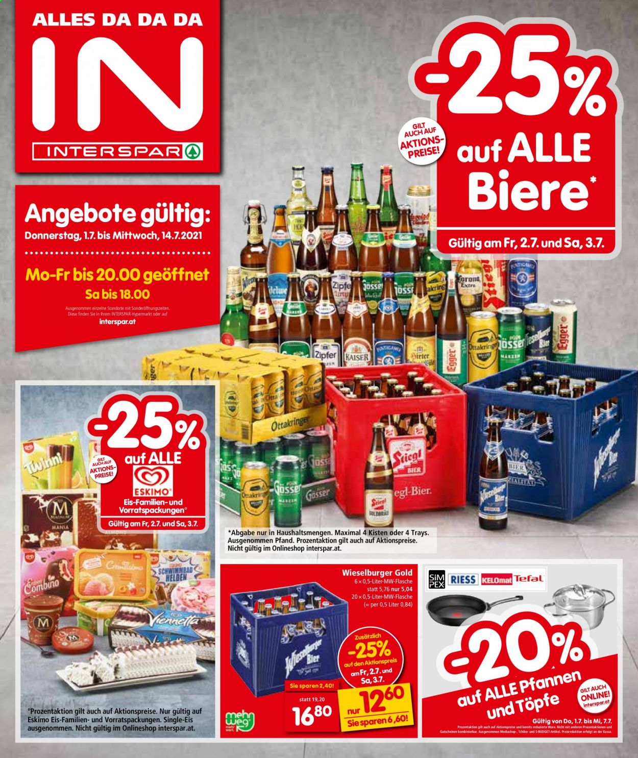 Angebote INTERSPAR - 1.7.2021 - 14.7.2021. Seite 1