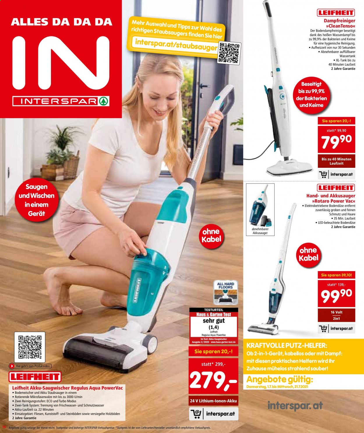 Angebote INTERSPAR - 1.7.2021 - 14.7.2021. Seite 16
