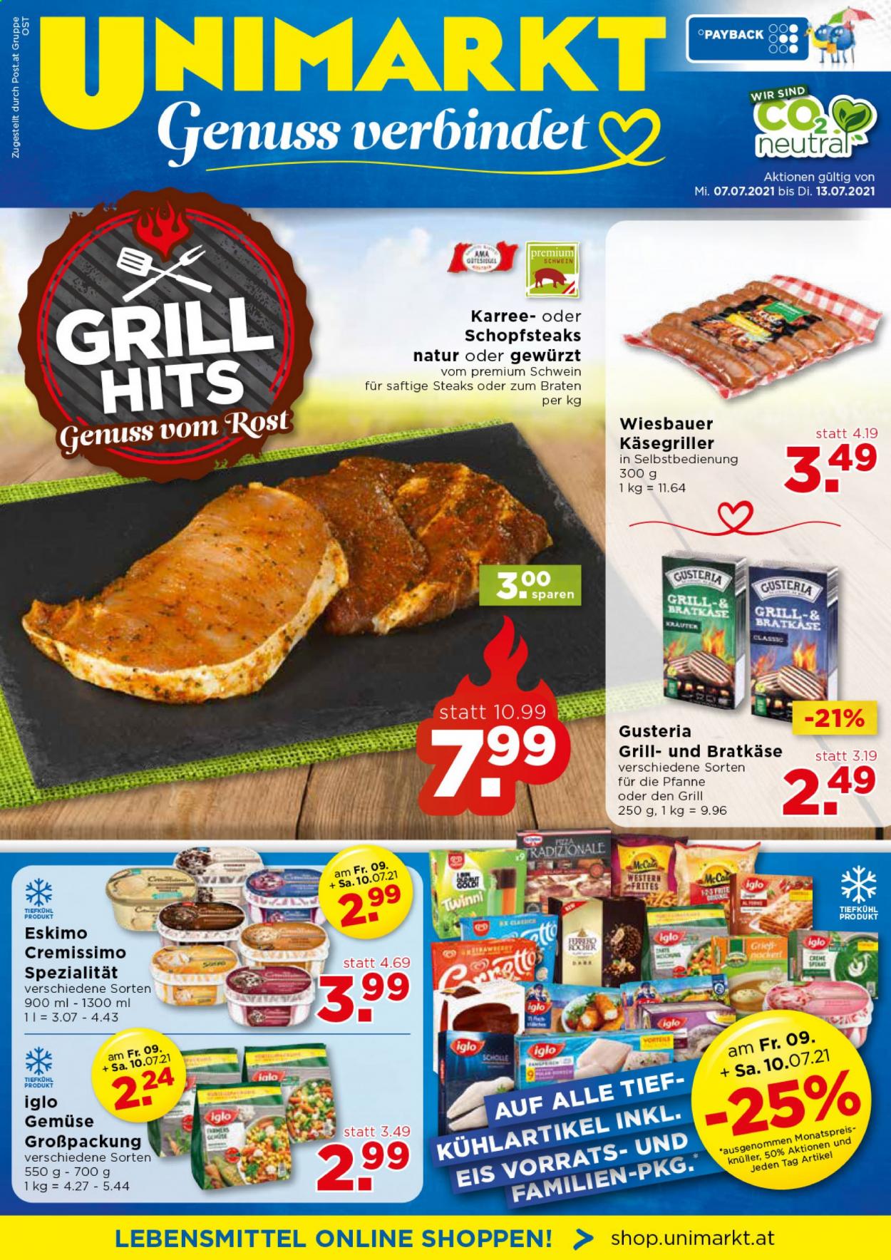 Angebote UNIMARKT - 7.7.2021 - 13.7.2021. Seite 1
