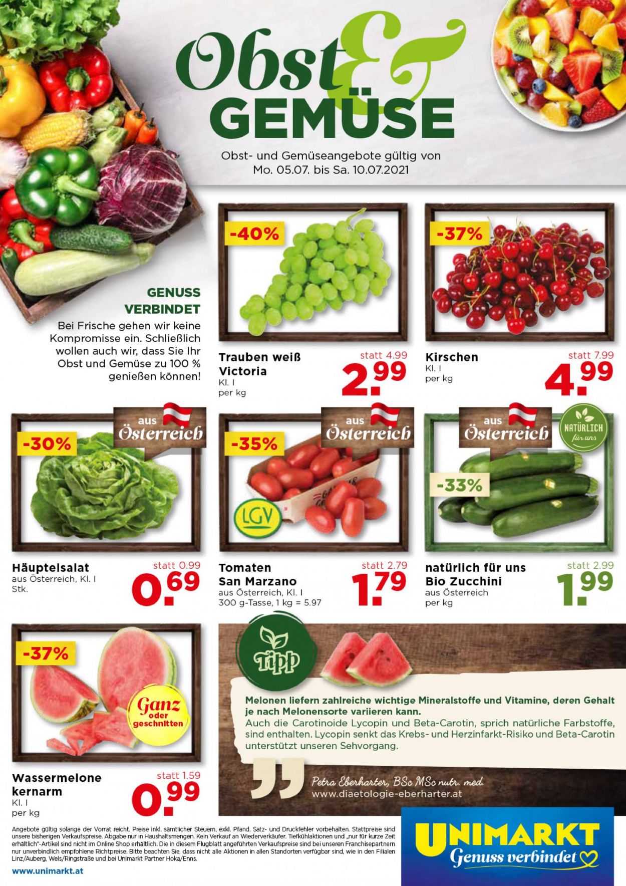Angebote UNIMARKT - 7.7.2021 - 13.7.2021. Seite 16
