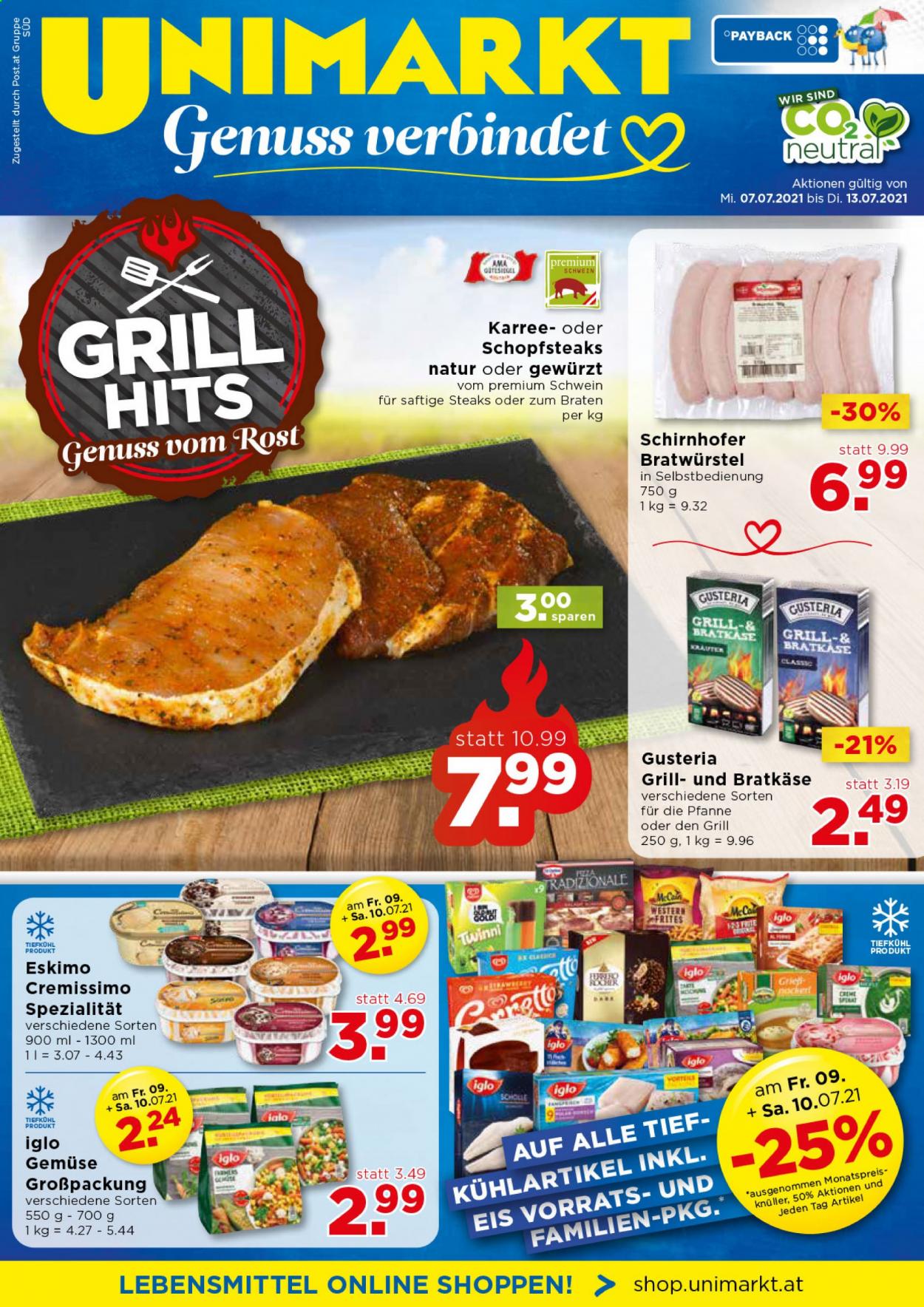 Angebote UNIMARKT - 7.7.2021 - 13.7.2021. Seite 1