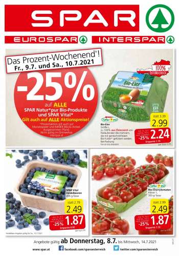 Angebote SPAR - 8.7.2021 - 14.7.2021.