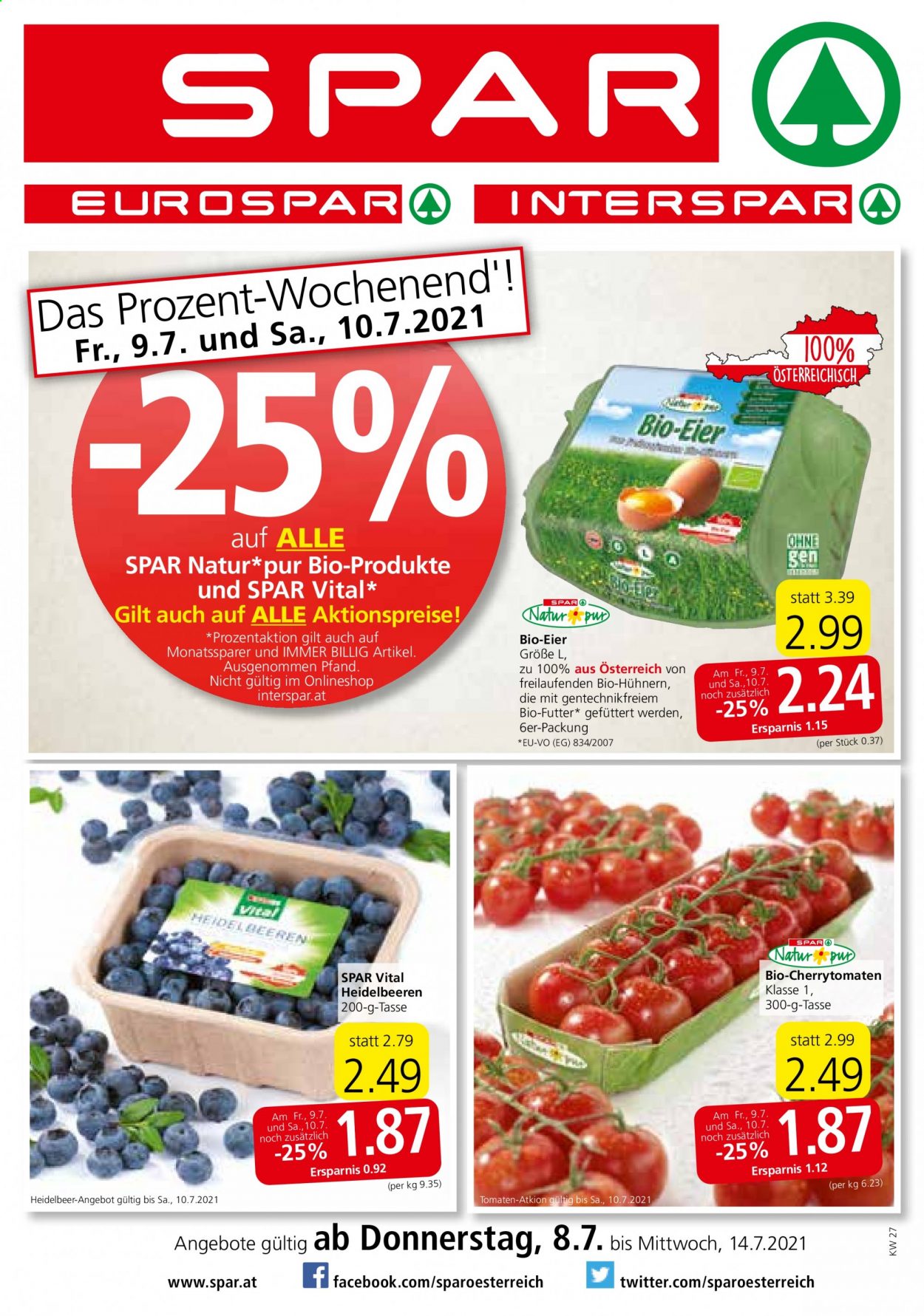 Angebote SPAR - 8.7.2021 - 14.7.2021. Seite 1