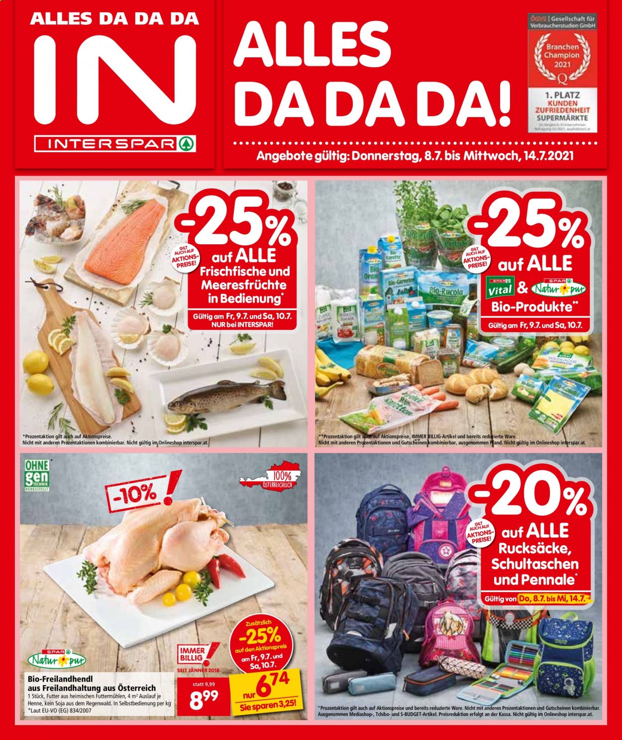 Angebote INTERSPAR - 8.7.2021 - 14.7.2021. Seite 1