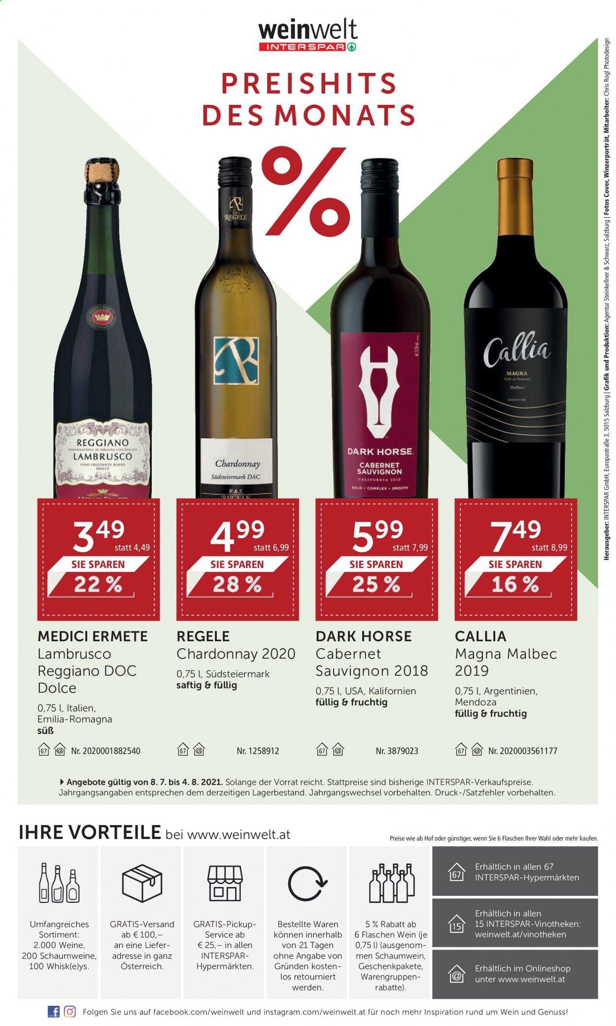 Angebote INTERSPAR - 8.7.2021 - 4.8.2021. Seite 24