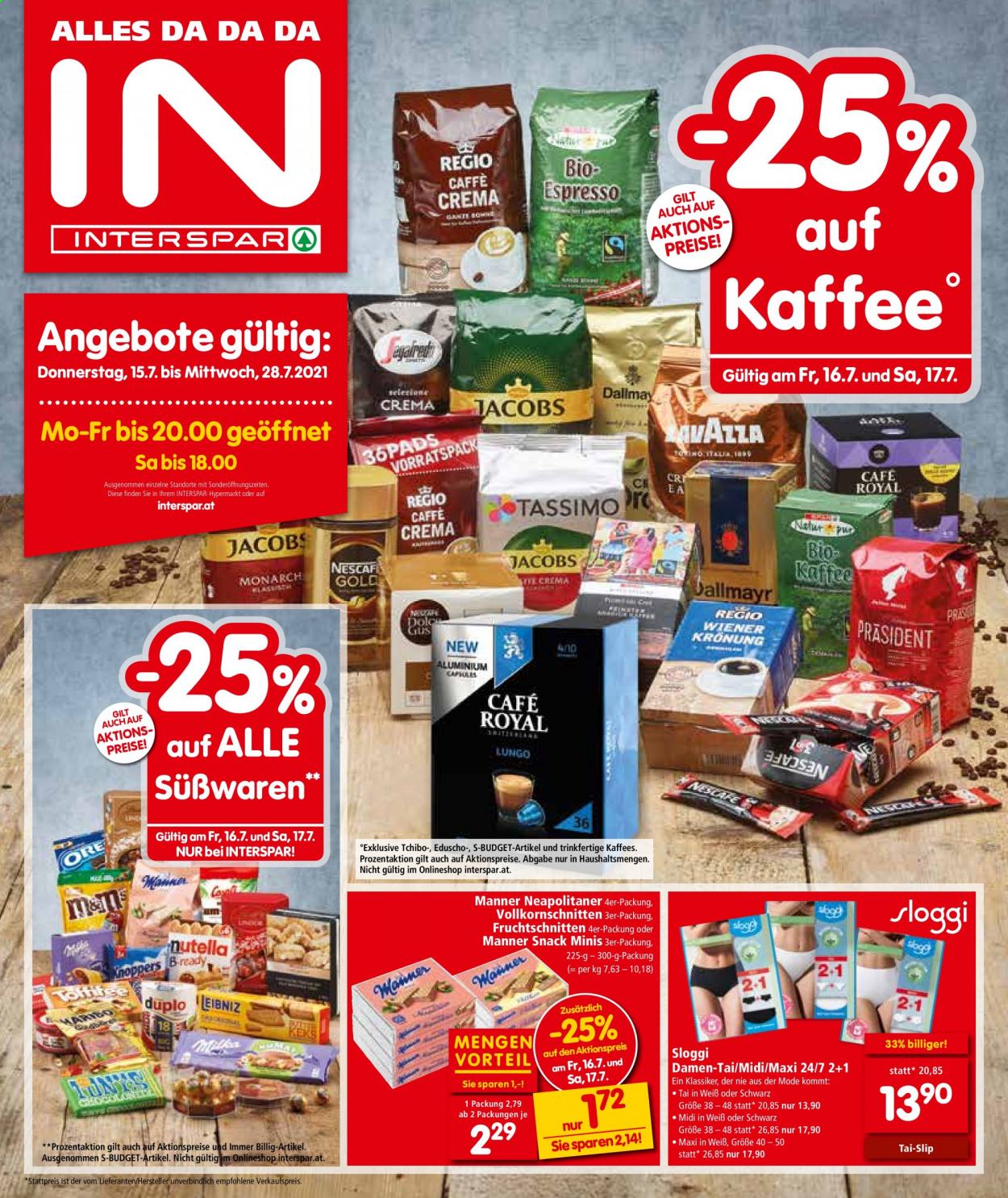 Angebote INTERSPAR - 15.7.2021 - 28.7.2021. Seite 1