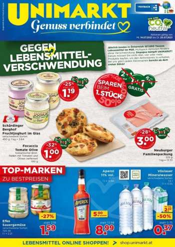 Angebote UNIMARKT - 14.7.2021 - 20.7.2021.