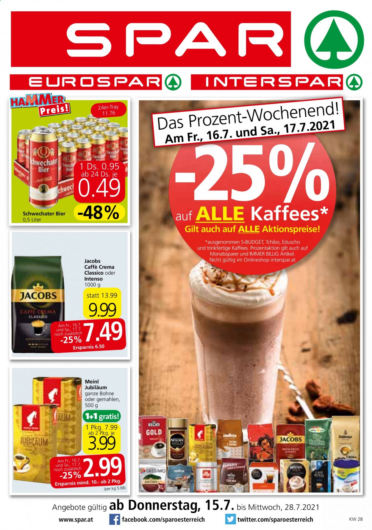 Angebote SPAR - 15.7.2021 - 28.7.2021. Seite 1