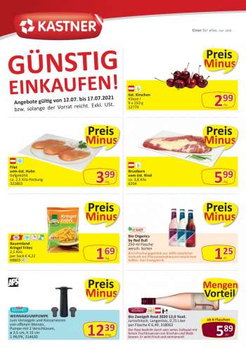Angebote KASTNER - 12.7.2021 - 17.7.2021.