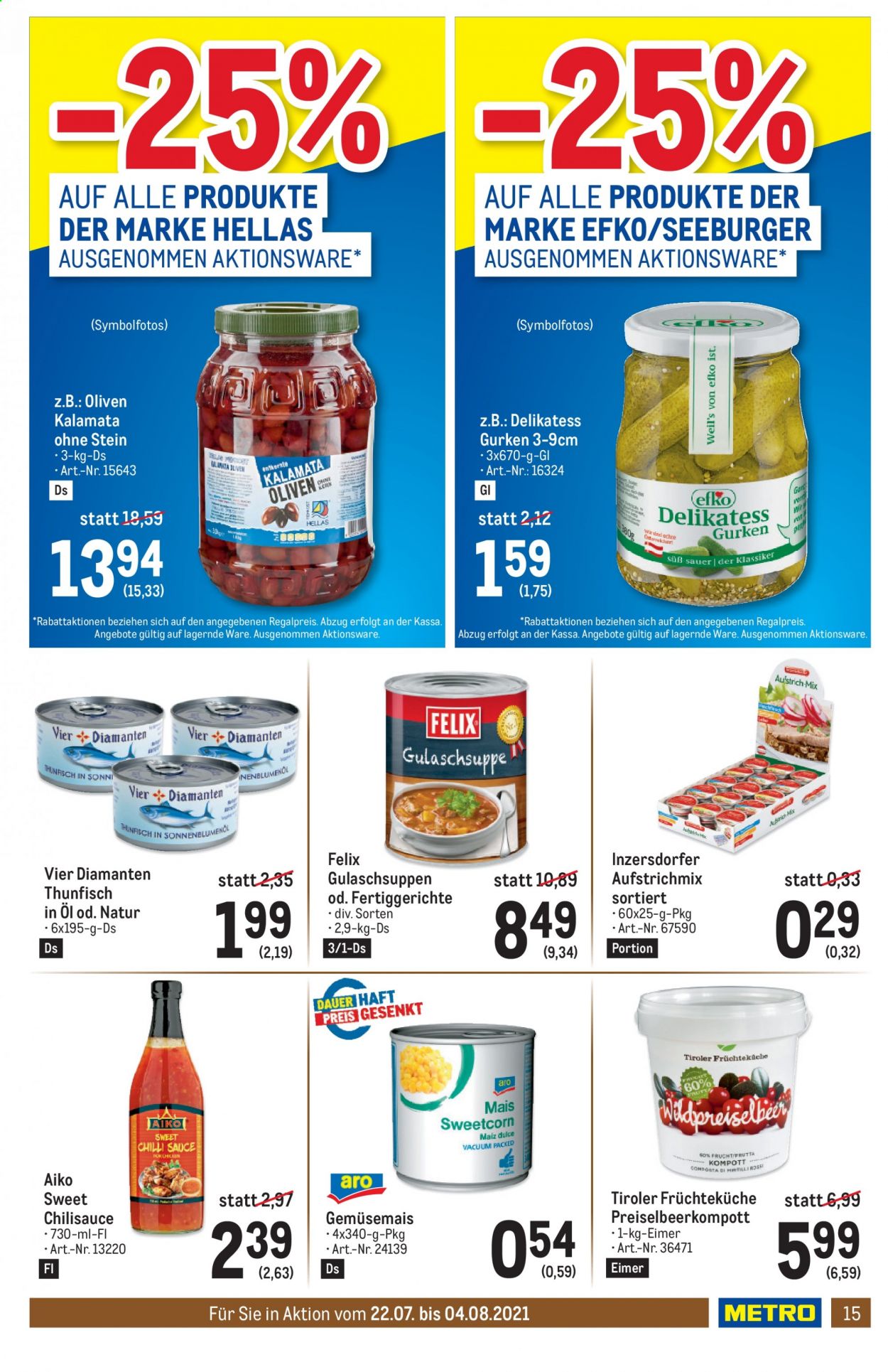 Angebote Metro - 22.7.2021 - 4.8.2021. Seite 15