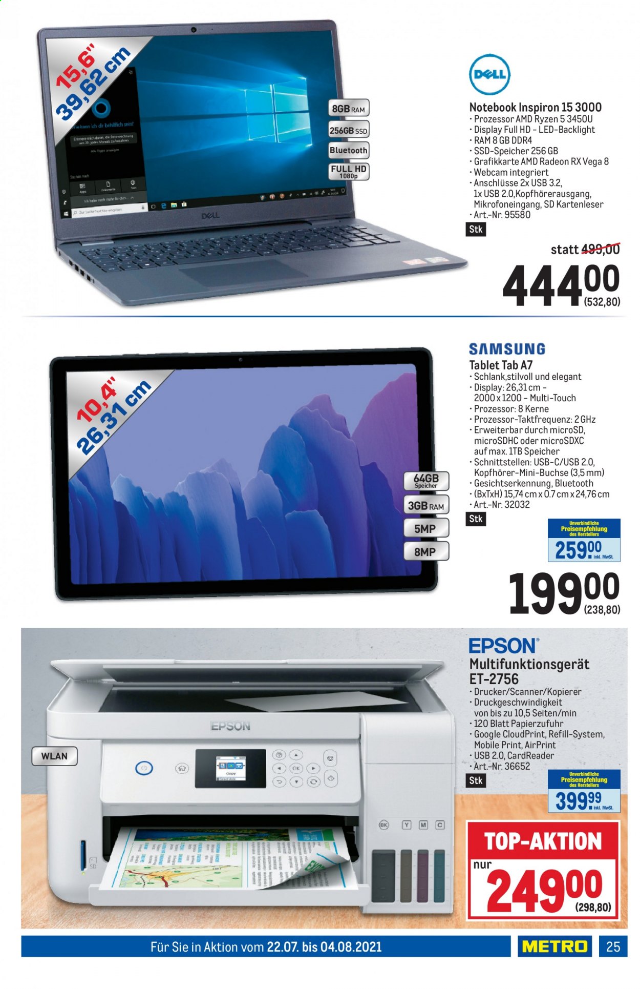 Angebote Metro - 22.7.2021 - 4.8.2021. Seite 25