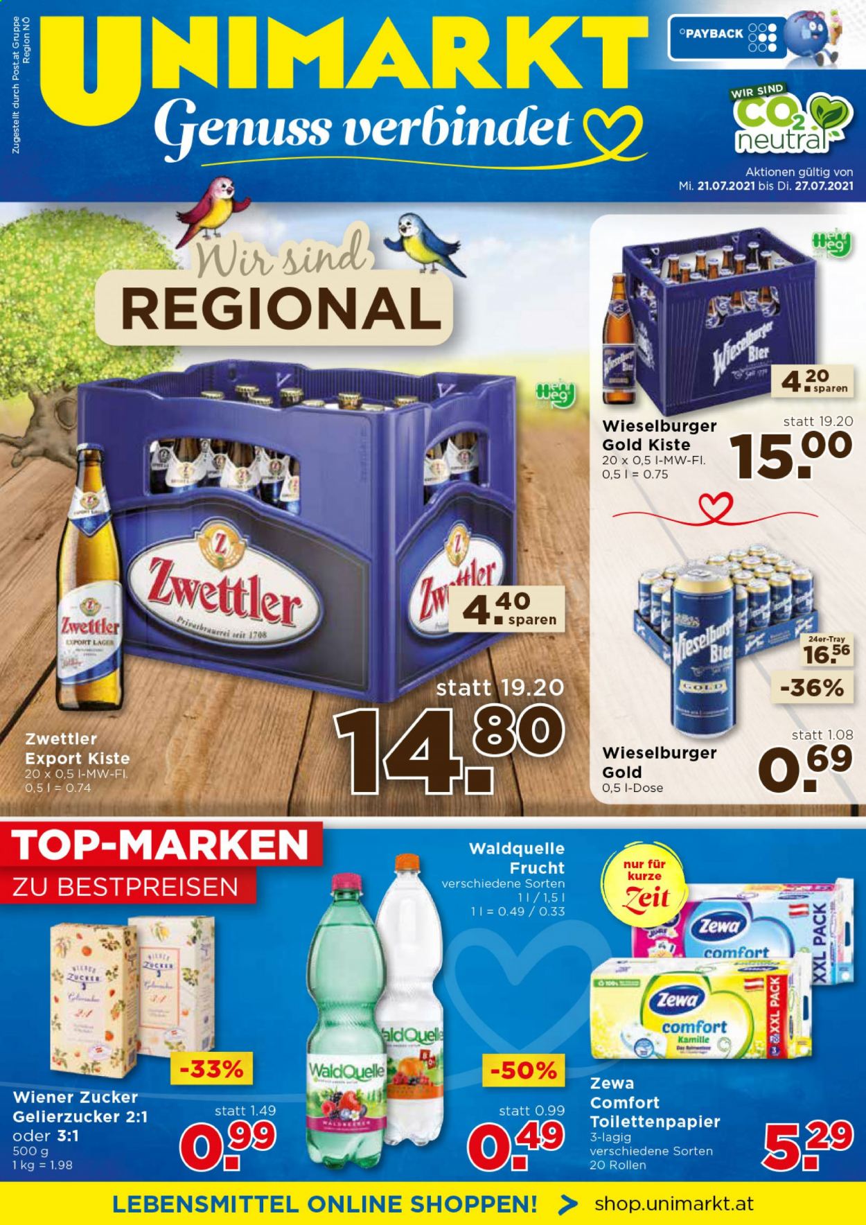 Angebote UNIMARKT - 21.7.2021 - 27.7.2021. Seite 1