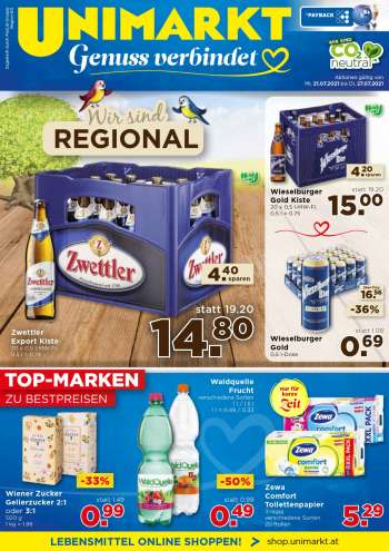 Angebote UNIMARKT - 21.7.2021 - 27.7.2021.