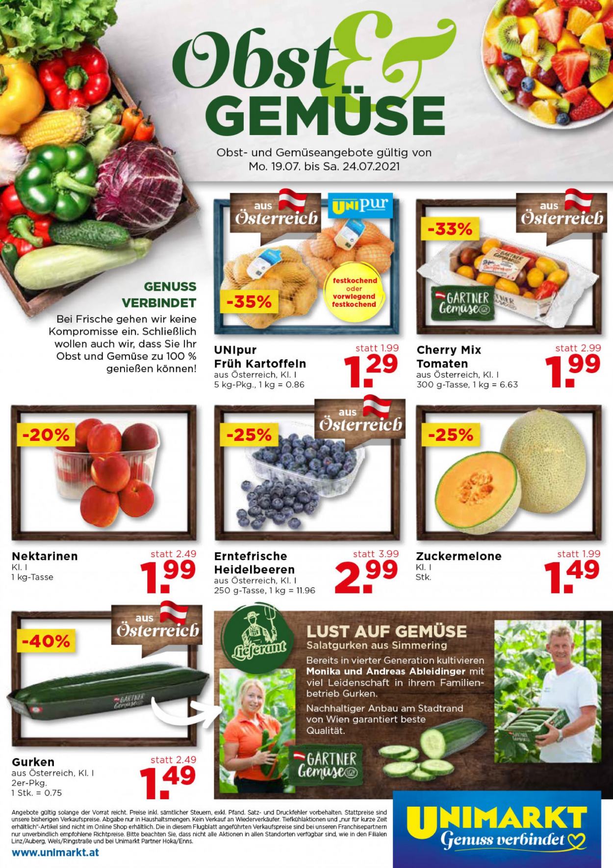 Angebote UNIMARKT - 21.7.2021 - 27.7.2021. Seite 16