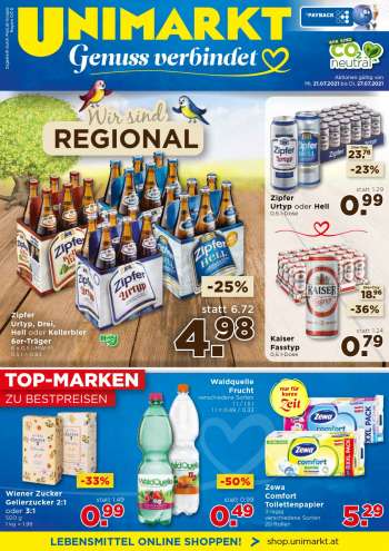 Angebote UNIMARKT - 21.7.2021 - 27.7.2021.