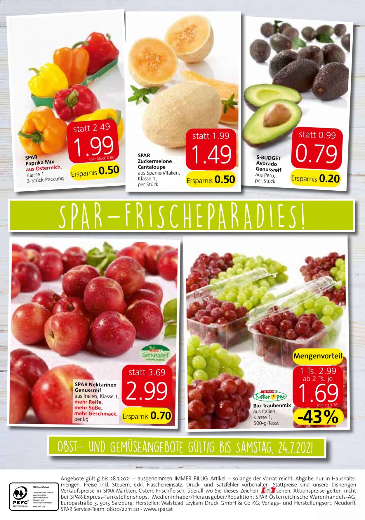 Angebote SPAR - 22.7.2021 - 28.7.2021. Seite 16