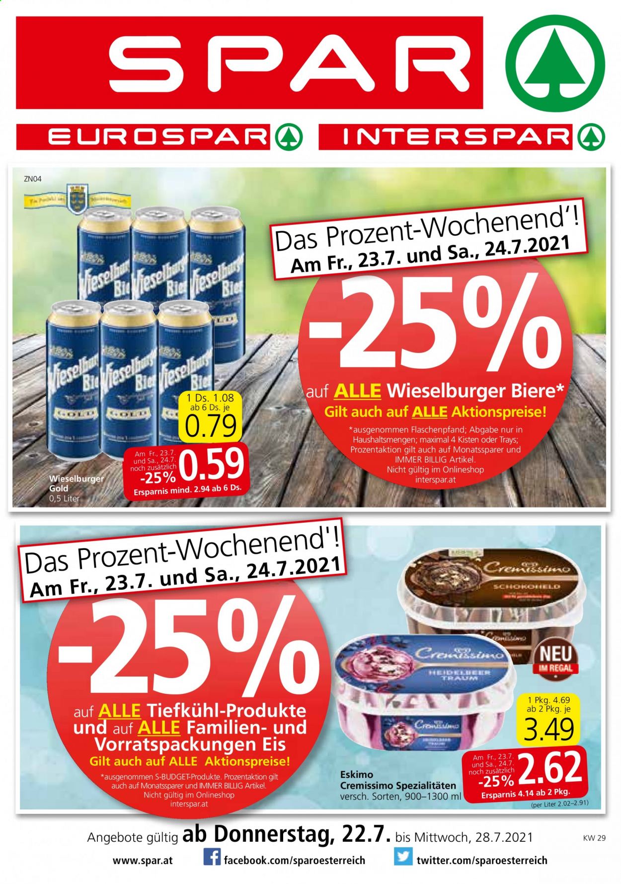 Angebote INTERSPAR - 22.7.2021 - 28.7.2021. Seite 1