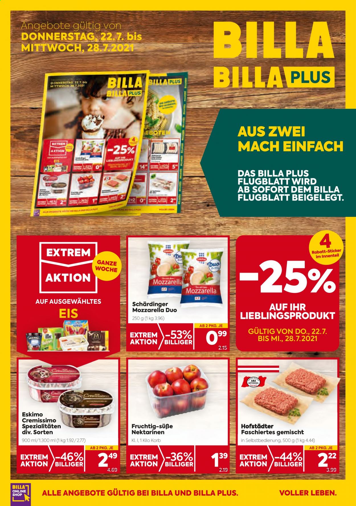 Angebote Billa - 22.7.2021 - 28.7.2021. Seite 1