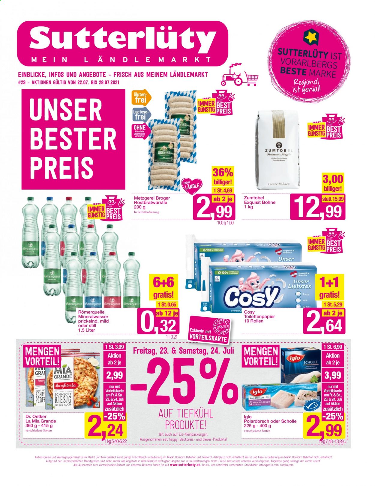 Angebote Sutterlüty - 22.7.2021 - 28.7.2021. Seite 1