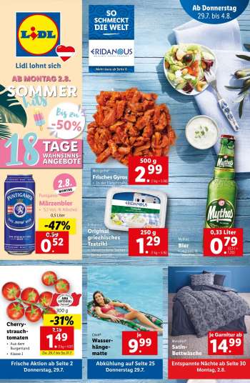 Angebote Lidl - 29.7.2021 - 4.8.2021.