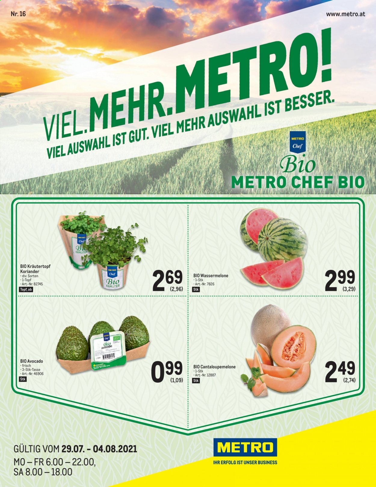 Angebote Metro - 29.7.2021 - 4.8.2021. Seite 1