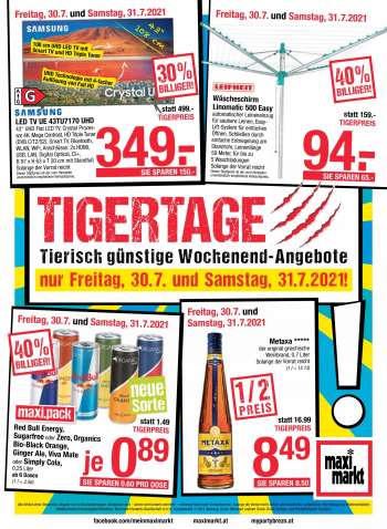Angebote Maximarkt - 30.7.2021 - 31.7.2021.