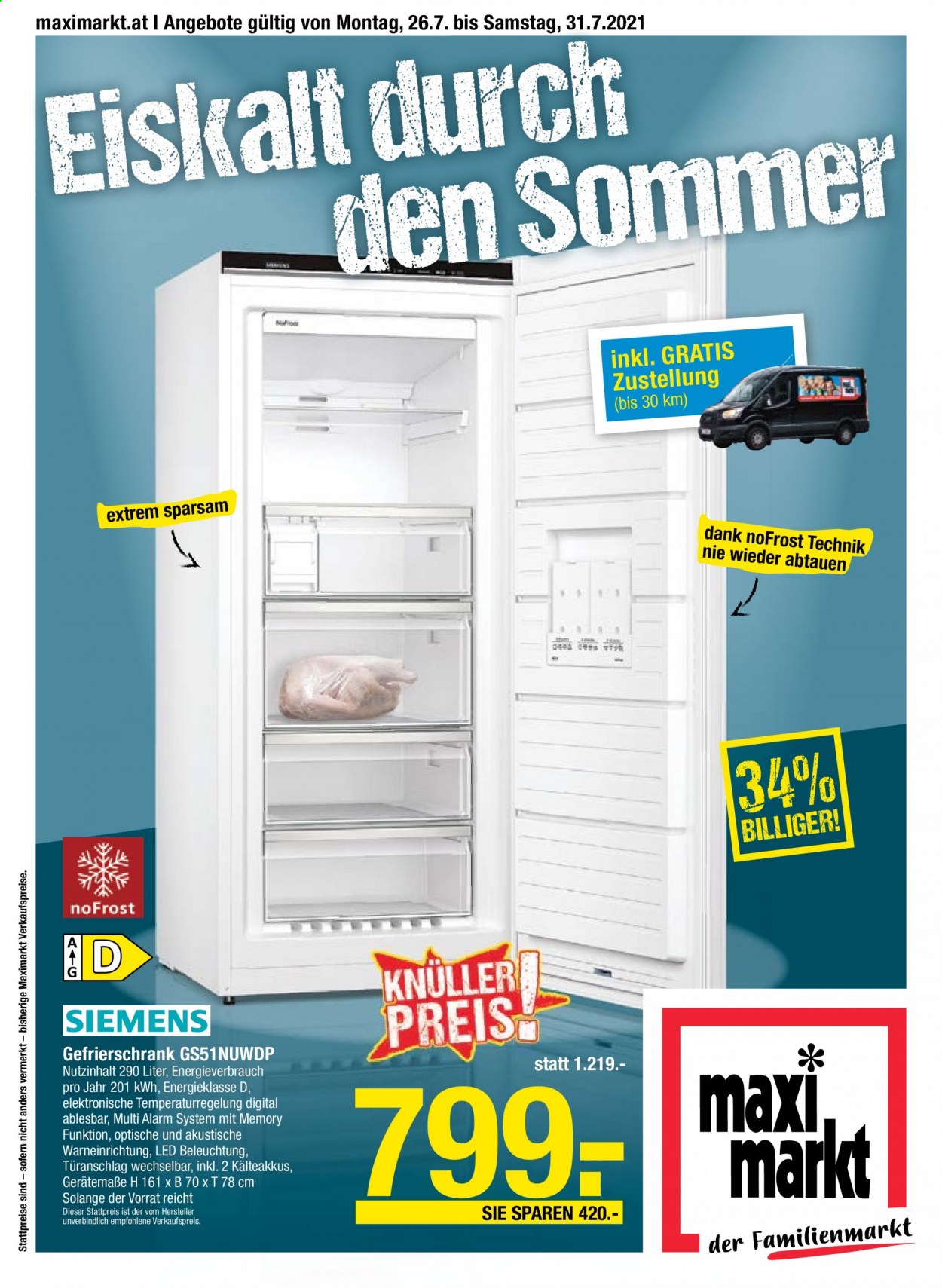 Angebote Maximarkt - 26.7.2021 - 31.7.2021. Seite 1