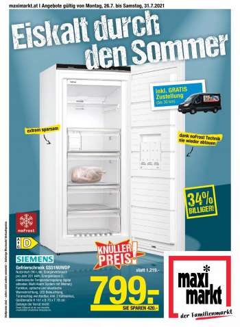 Angebote Maximarkt - 26.7.2021 - 31.7.2021.
