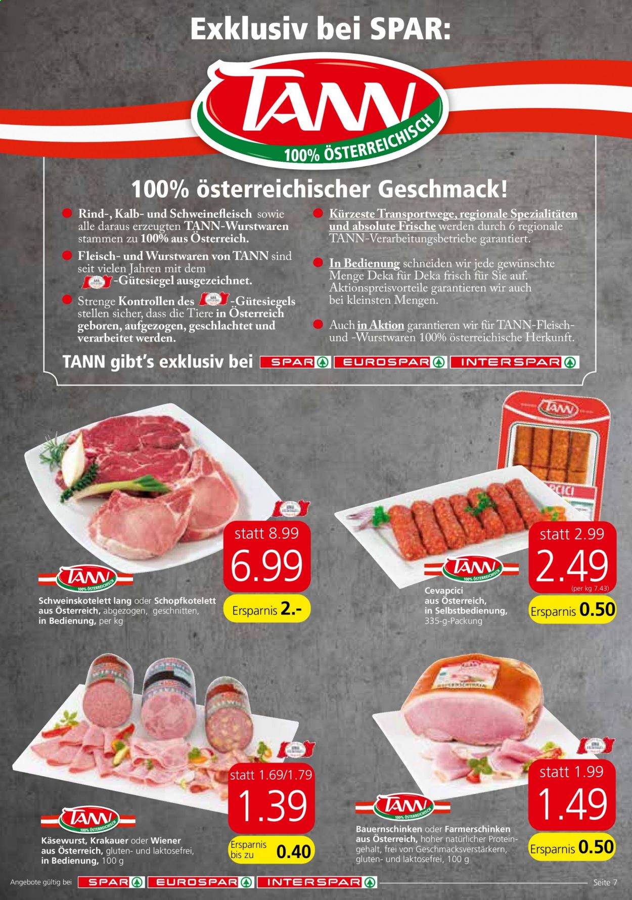 Angebote INTERSPAR - 29.7.2021 - 11.8.2021. Seite 7