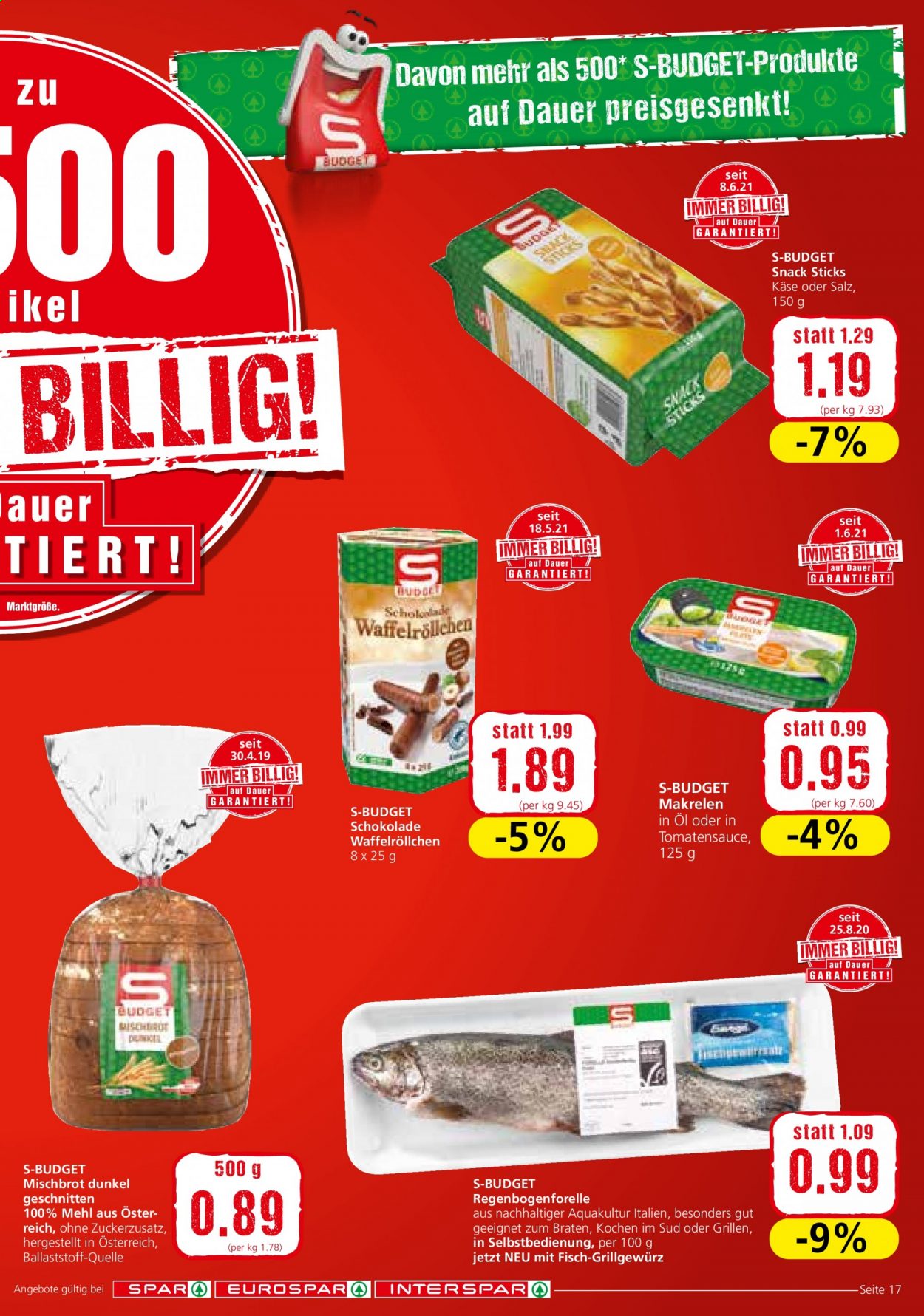 Angebote INTERSPAR - 29.7.2021 - 11.8.2021. Seite 17