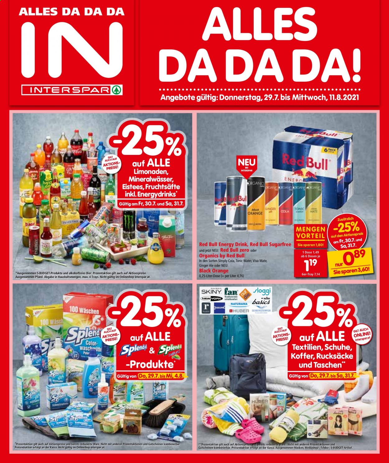 Angebote INTERSPAR - 29.7.2021 - 11.8.2021. Seite 1
