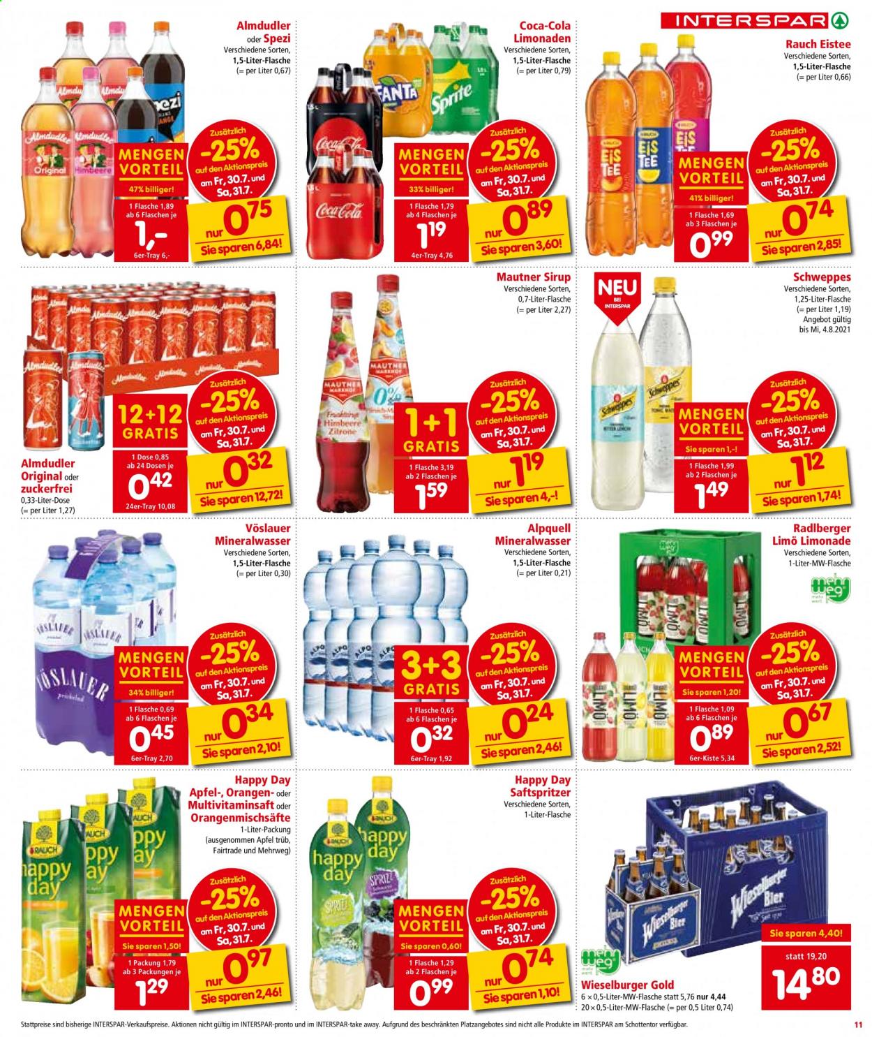 Angebote INTERSPAR - 29.7.2021 - 11.8.2021. Seite 11