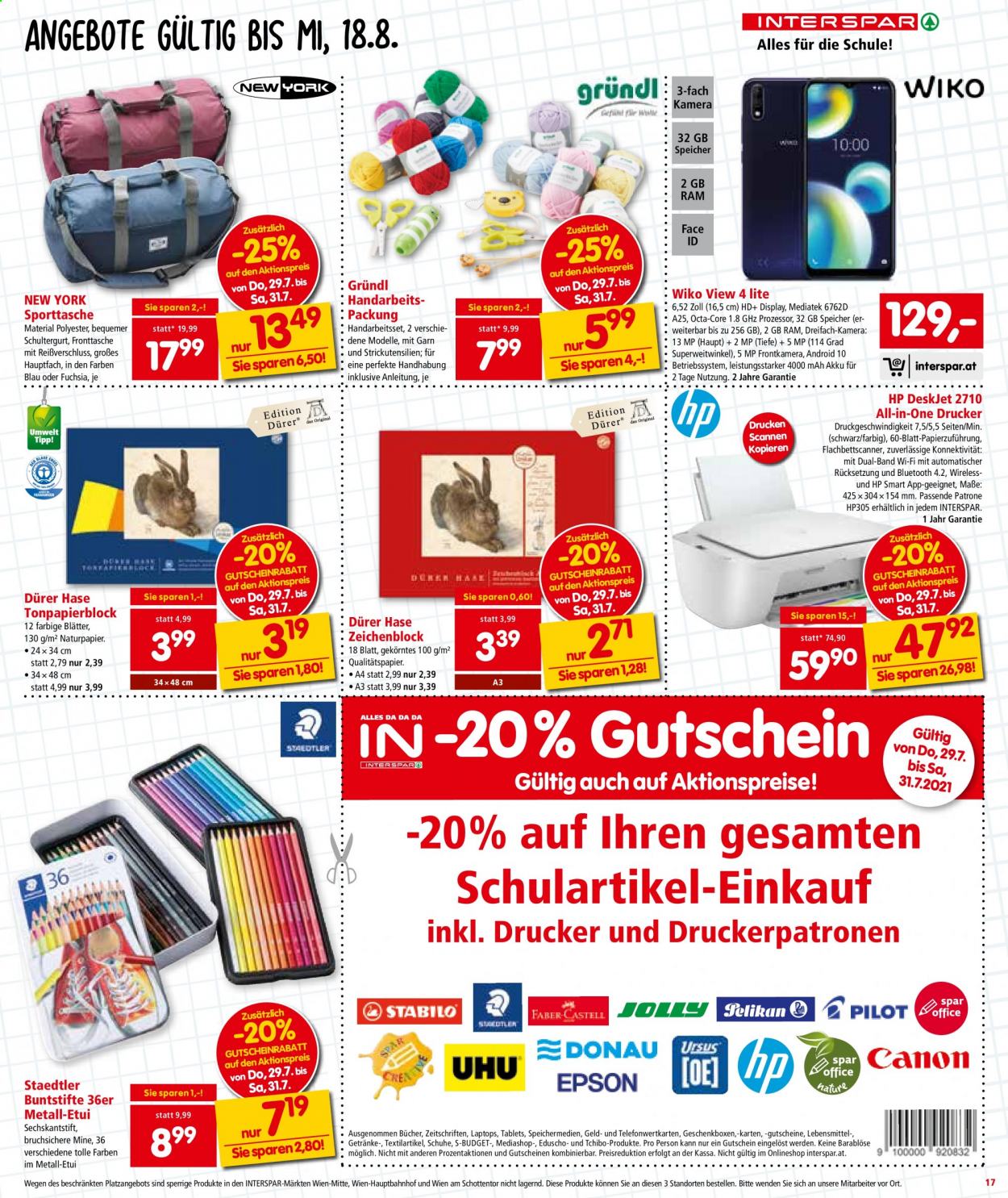 Angebote INTERSPAR - 29.7.2021 - 11.8.2021. Seite 17