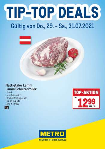 Angebote Metro - 29.7.2021 - 31.7.2021.