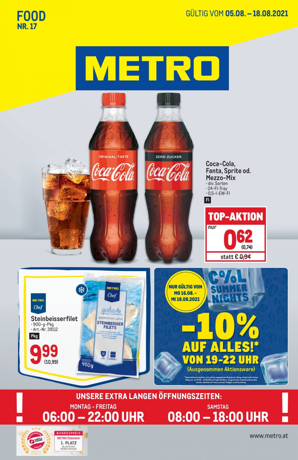 Angebote Metro - 5.8.2021 - 18.8.2021. Seite 1