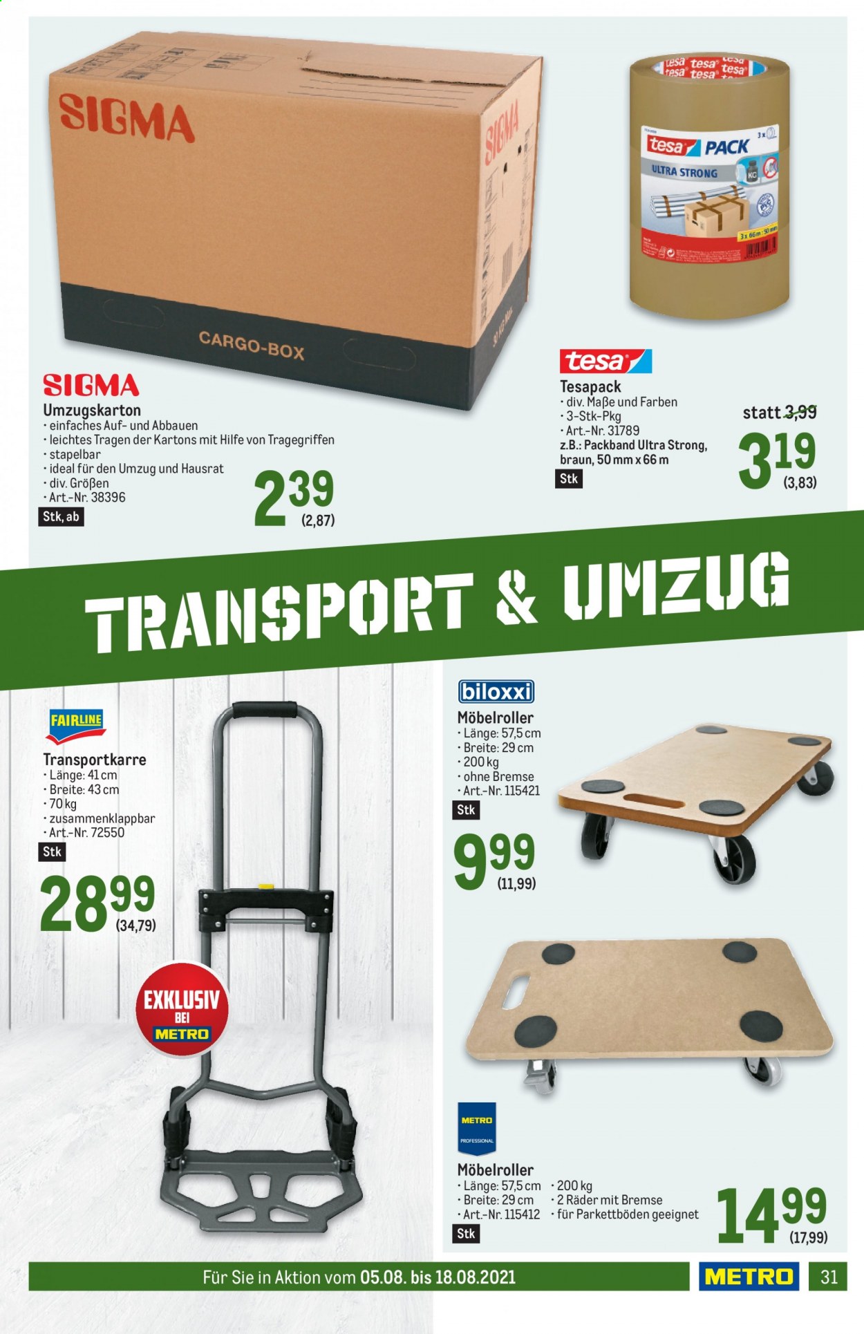 Angebote Metro - 5.8.2021 - 18.8.2021. Seite 31