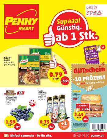 Angebote Penny - 5.8.2021 - 11.8.2021.