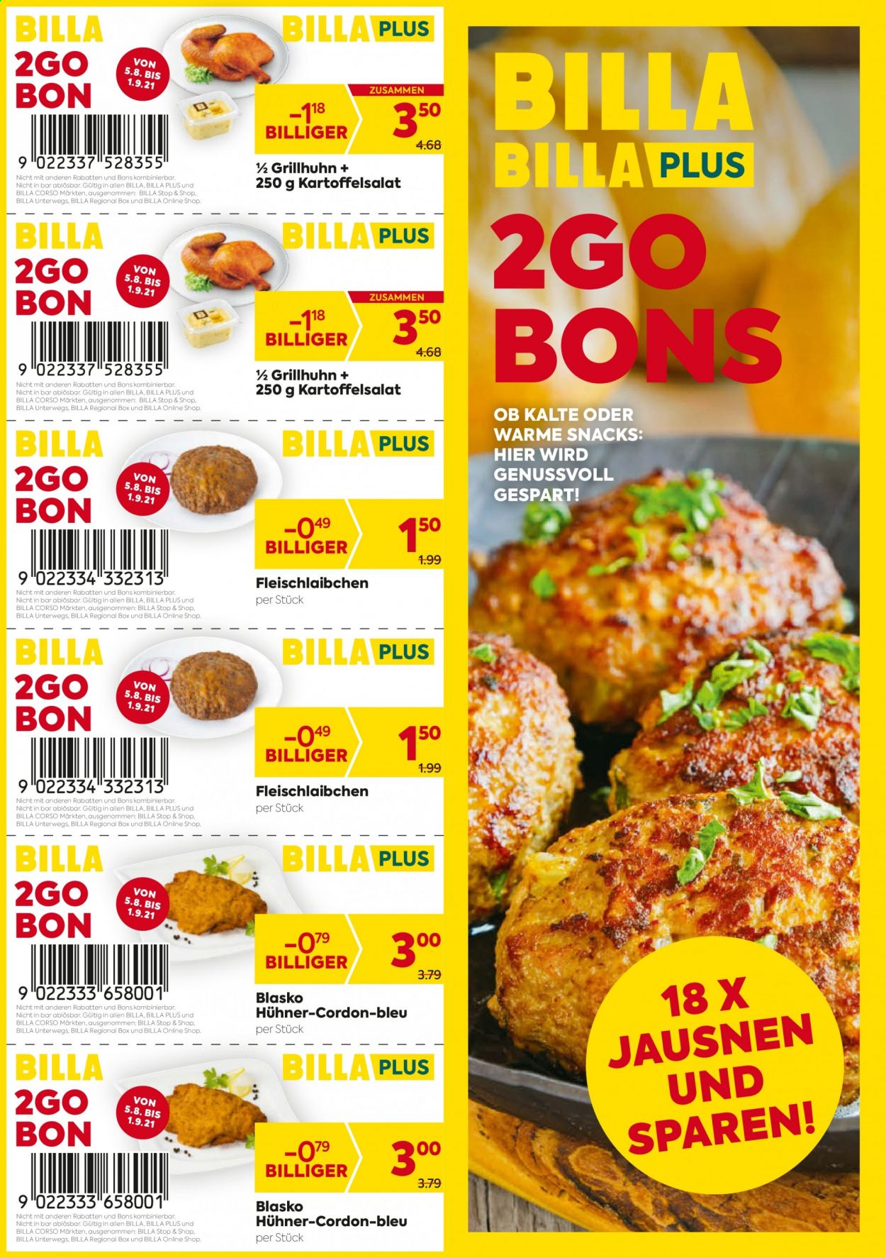 Angebote Billa - 5.8.2021 - 1.9.2021. Seite 1