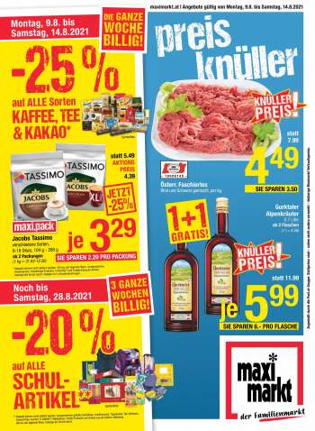 Angebote Maximarkt - 9.8.2021 - 14.8.2021.