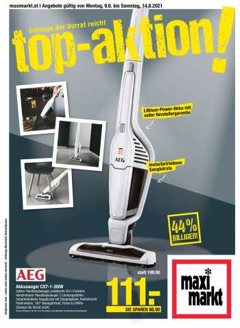 Angebote Maximarkt - 9.8.2021 - 14.8.2021.