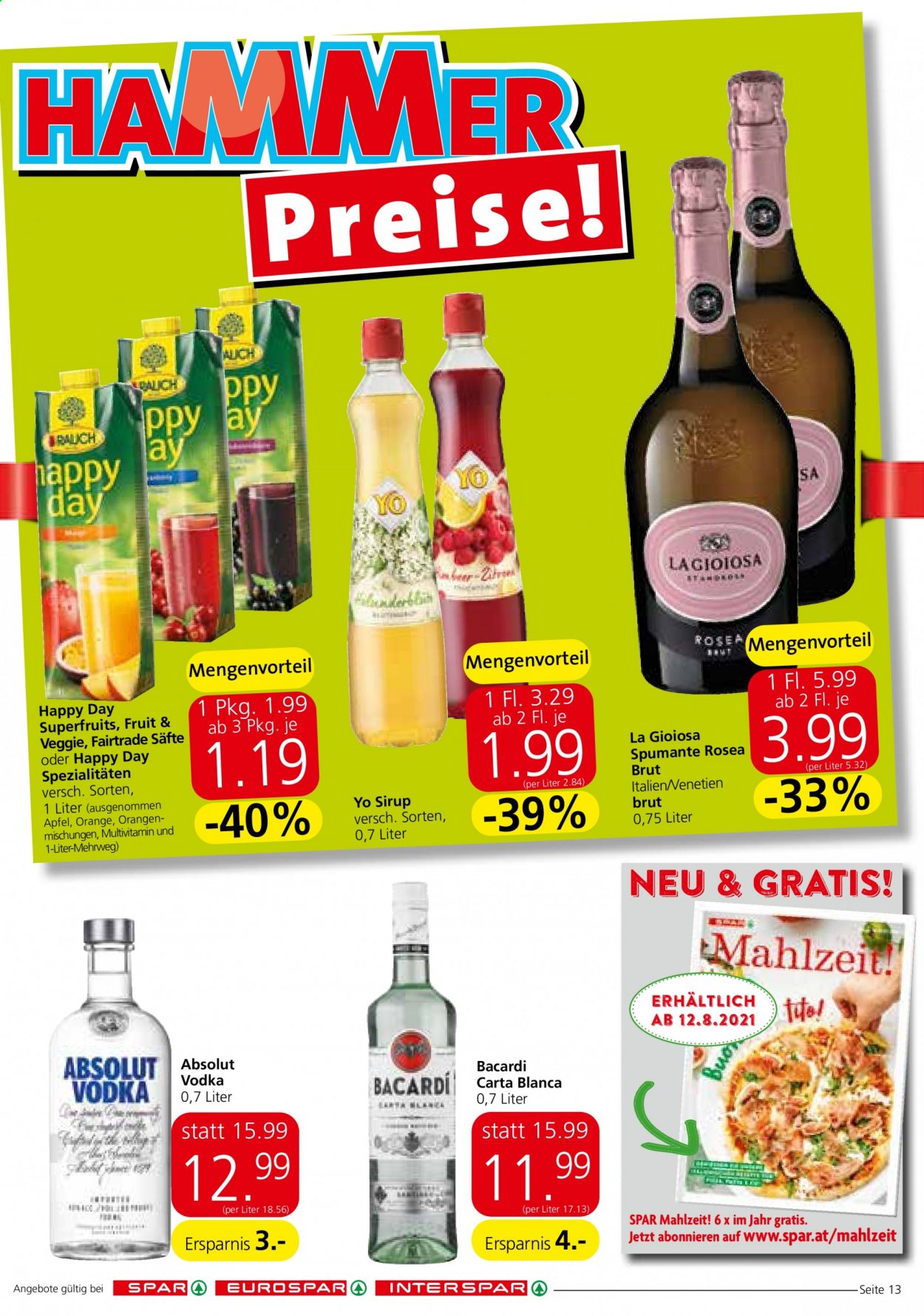 Angebote INTERSPAR - 12.8.2021 - 25.8.2021. Seite 13