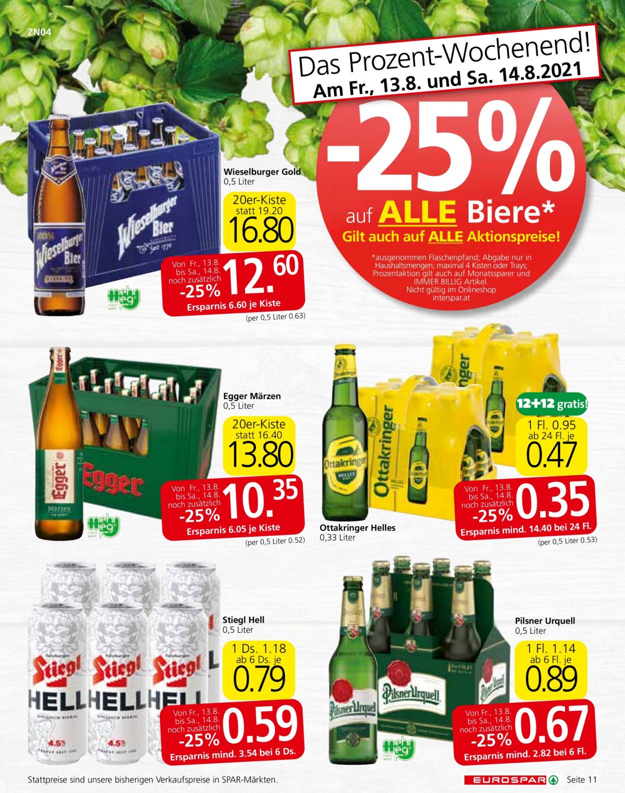 Angebote EUROSPAR - 12.8.2021 - 25.8.2021. Seite 11