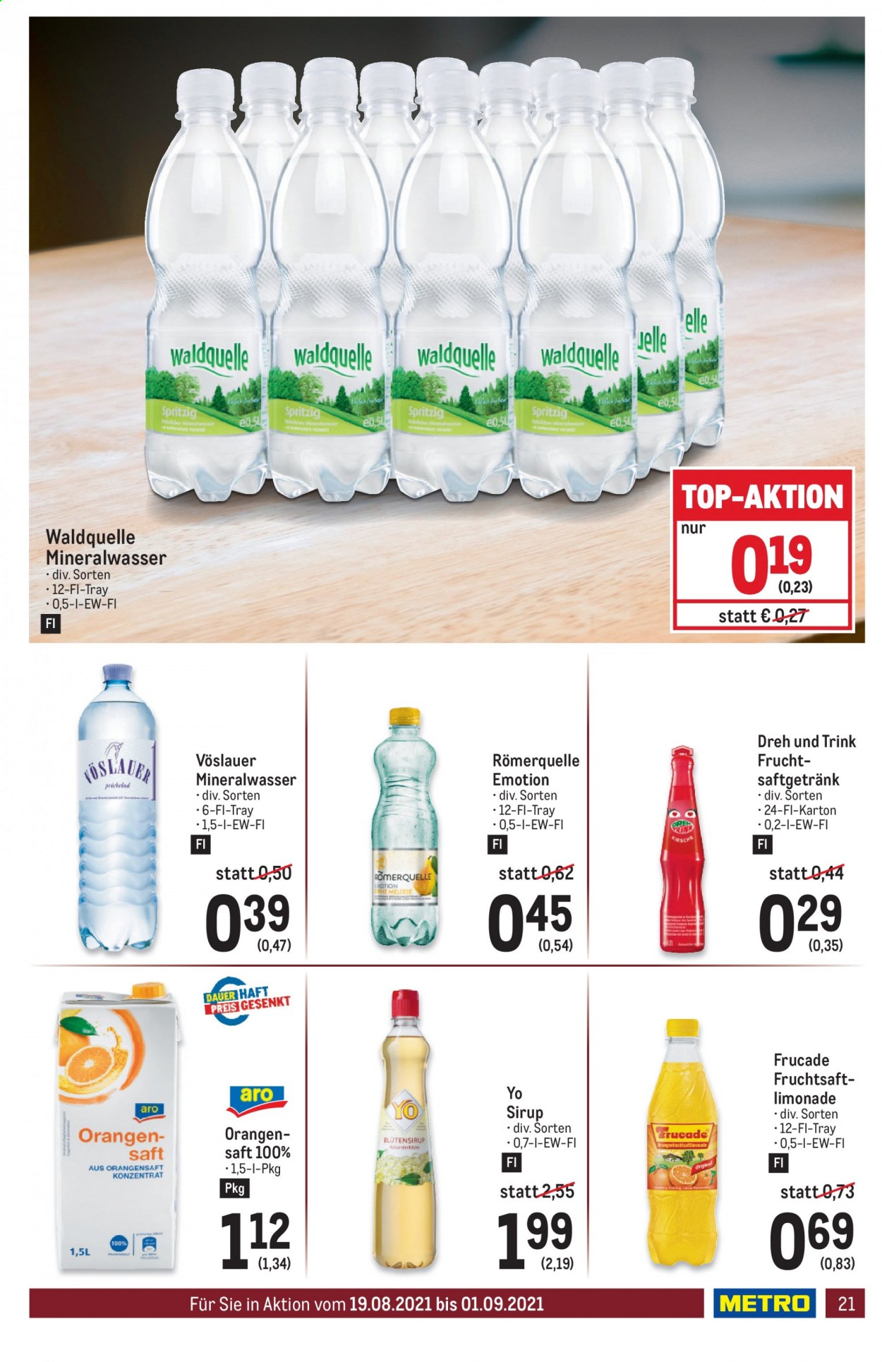 Angebote Metro - 19.8.2021 - 1.9.2021. Seite 21