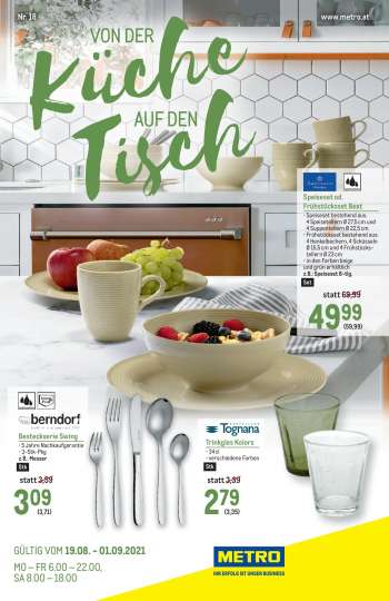 Angebote Metro - 19.8.2021 - 1.9.2021.