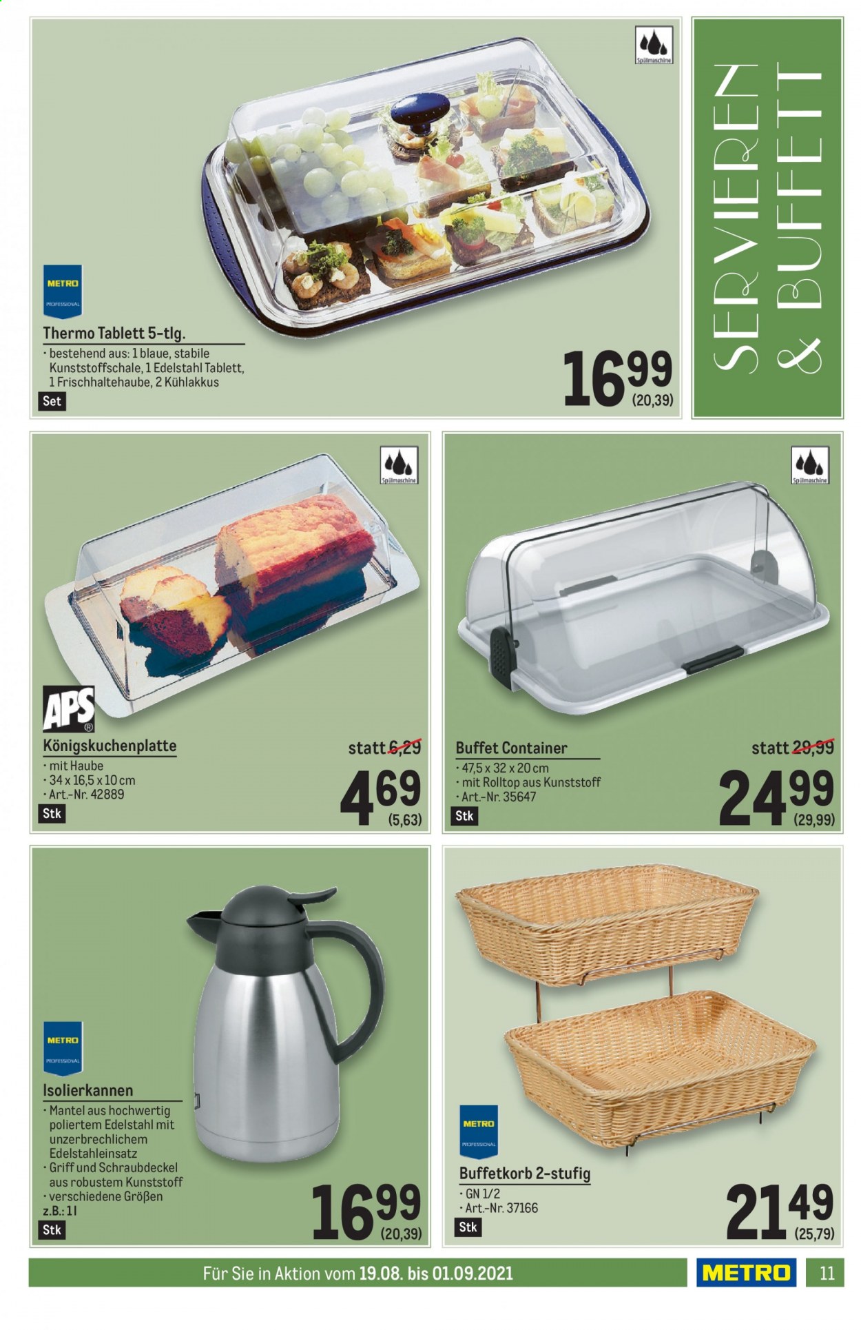 Angebote Metro - 19.8.2021 - 1.9.2021. Seite 11