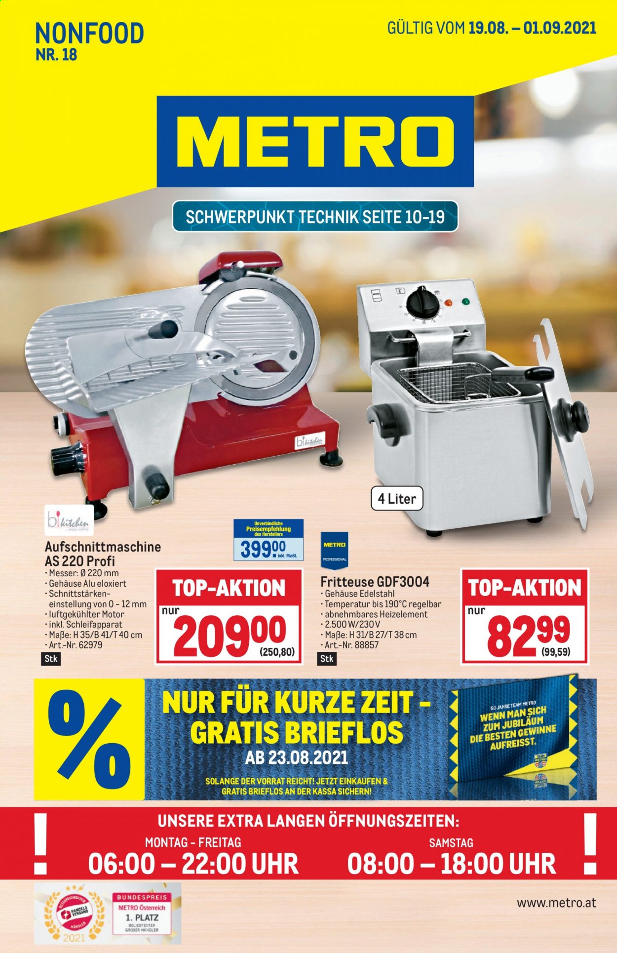 Angebote Metro - 19.8.2021 - 1.9.2021. Seite 1