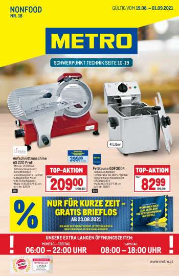 Angebote Metro - 19.8.2021 - 1.9.2021.