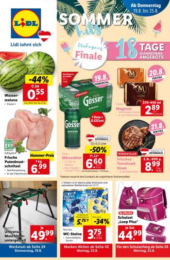 Angebote Lidl - 19.8.2021 - 25.8.2021.