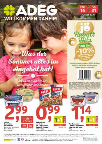 Angebote ADEG - 16.8.2021 - 21.8.2021.